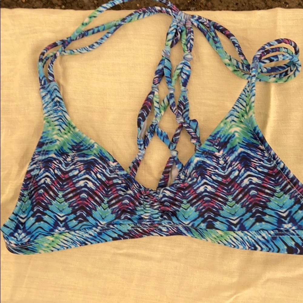 Cute blue bikini top
